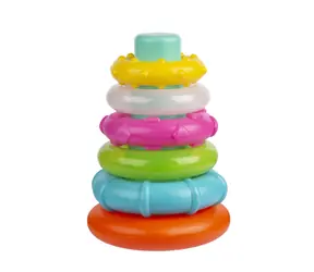 Playgro - Plastikowe kółka do nawlekania pastelowe / od 10 miesięcy