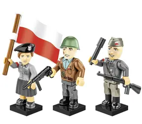 Cobi 2057 3 figurki z akcesoriami Powstanie Warszawskie / 35 kostek / od 3 lat