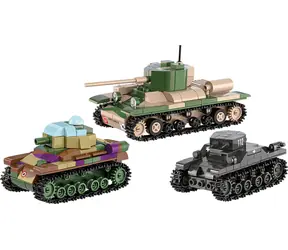 Cobi 2740 3 czołgi: Panzer I, Valentine IX, Renault R, Muzeum Czołgów, Les Blindes w Saumur, DPM / 620 kostek / 1:35 / od 8 lat