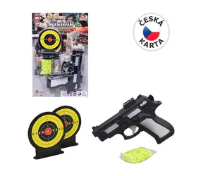 MaDe 10717 Pistolet na kulki z dwoma tarczami / 15 cm / od 3 lat