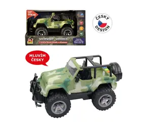 MaDe 03226 Wojskowy Jeep na kole zamachowym z prawdziwym głosem załogi / od 3 lat