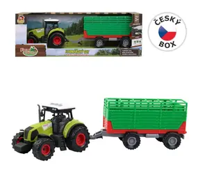 MaDe 07212 Traktor z przyczepą, z dźwiękiem i światłem / 12,5 x 34,5 x 10,5 cm / od 3 lat
