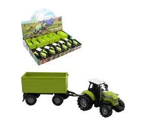 MaDe 15364 Traktor z przyczepą, ze światłem i dźwiękiem, koła wolne / 23,5 x 6 x 6 cm / od 3 lat