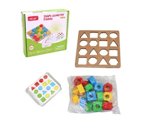 MaDe 20268 Drewniana gra edukacyjna / 17 x 16 x 4,5 cm / od 3 lat
