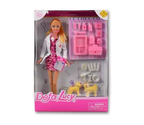 MaDe 95468 Lalka weterynarz Lucy różowa / od 3 lat
