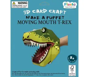 Zestaw kreatywny Fiesta Crafts 3D - kukiełka T. Rex