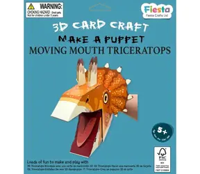 Zestaw kreatywny Fiesta Crafts 3D - kukiełka triceratopsa