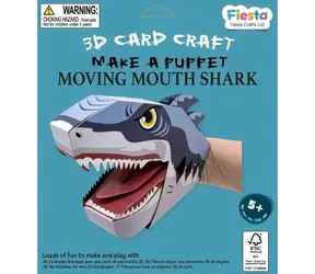 Zestaw kreatywny Fiesta Crafts - kukiełka rekina 3D