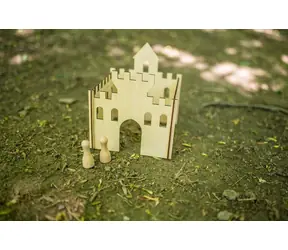 Drewniany zamek dla lalek BeWooden 1 sypialnia