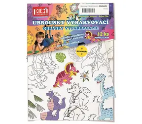 Chusteczki do kolorowania Pexi - Dinozaury