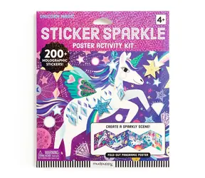 Zestaw naklejek brokatowych Mudpuppy z magicznymi jednorożcami