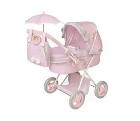 DeCuevas 85075 Składany wózek dla lalek z parasolką i torbą Sophie 2025 - 60 cm