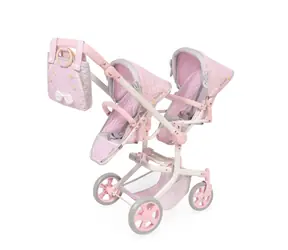 DeCuevas 90875 Wózek spacerowy dla bliźniaków z torbą Sophie 2025 - 91 cm