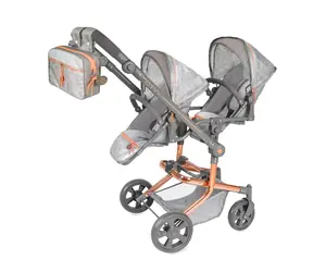 DeCuevas 90877 Wózek spacerowy dla bliźniaczek z plecakiem CITY X - 91 cm