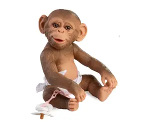 Guca 992 REBORN MONKEY - realistyczna małpka z pełnym winylowym ciałem - 32 cm