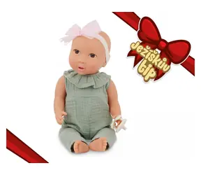 Lalka LullaBaby 35 cm w kombinezonie z opaską / od 2 lat