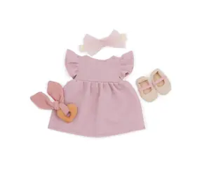 Sukienka dla lalki LullaBaby Pink z dodatkami / od 2 lat