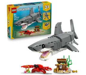 LEGO® Creator 3 w 1 31381 Dziki rekin i skrzynia skarbów / Liczba elementów: 379 / od 8 lat