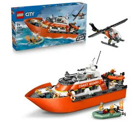 LEGO® City 60504 Łódź ratunkowa i helikopter straży przybrzeżnej / Liczba elementów: 742 / od 7 lat