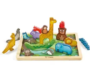 Puzzle Hape - Animal Kingdom / Liczba elementów: 17+ 5 kart / od 3 lat