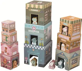 2Kids Toys Składana wieża z kostek City / od 18 miesięcy