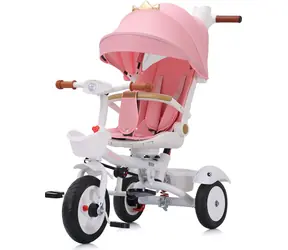 CHIPOLINO Trójkołowy rower z daszkiem Futuro 2w1 Princess / od 1,5 roku