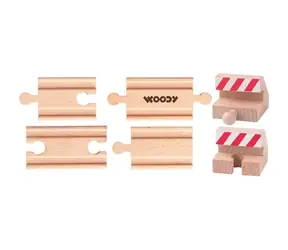 Akcesoria do torów Woody Track - łączenie torów i ograniczników / 6 szt. / od 3 lat