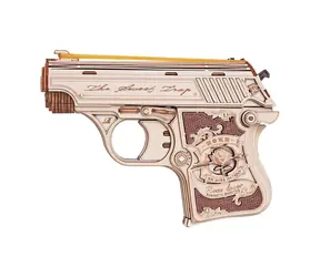 Robotime 3D drewniana układanka Mini pistolet Justice Guard