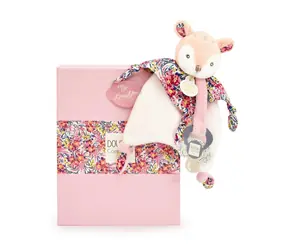 Zestaw upominkowy Doudou z uchwytem na smoczek Boh'aime Fawn 20 cm / from 0 months