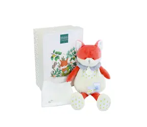 Zestaw prezentowy Doudou Pluszowy lisek Romarin z kocykiem 28 cm / od 0 miesięcy