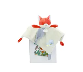 Zestaw upominkowy Doudou Pluszowy miś Lis Romarin 27 cm / od 0 miesięcy