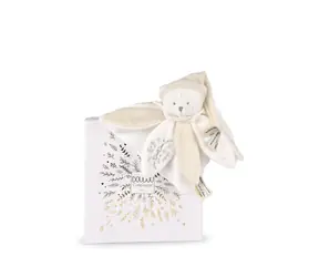 Zestaw prezentowy Doudou Pluszowy Miś z Czapką 25 cm Beżowy / od 0 miesięcy