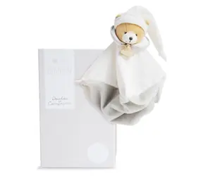 Zestaw prezentowy Doudou Pluszowy Miś Szary Miś 25 cm / od 0 miesięcy