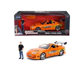 Samochód Jada Fast and Furious 1995 Toyota Supra + figurka Briana O'Connera / 1:24 / od 8 lat