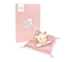Doudou Pluszowa zabawka różowa żyrafa 19 cm / od 0 miesięcy