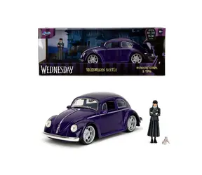 Samochód Jada Wednesday 1972 VW Beetle 1:24 i figurka Wednesday / od 8 lat
