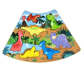 Drewniana układanka 2Kids Toys Dinozaury do łączenia / od 18 miesięcy