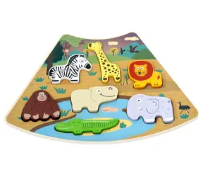 Drewniana układanka Safari 2Kids Toys do łączenia / od 18 miesięcy
