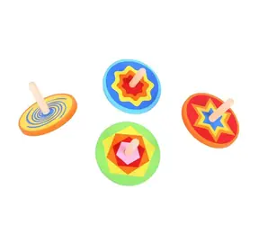 Bigjigs Toys Drewniany kolorowy bączek 1 szt. / od 3 lat 