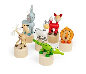 Bigjigs Toys Drewniana zabawka do ściskania Safari 1 szt. / od 3 lat 