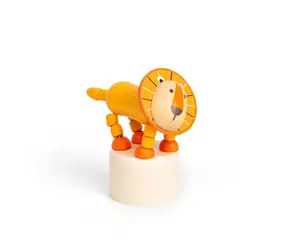 Bigjigs Toys Drewniane Zabawki Do Ściskania Safari Lew / od 3 lat