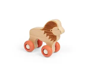 Zabawki Bigjigs Animal on Wheels Safari Lion / od 12 miesięcy