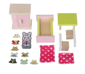 CUBIKA 12640 Pokój - drewniane meble dla lalek / od 3 lat