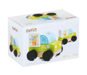 CUBIKA 13173 Wóz z lodami - układanka drewniana / 5 części / od 18 miesięcy