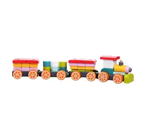 CUBIKA 13319 Pociąg trzywagonowy - układanka drewniana / 35 elementów / od 18 miesięcy