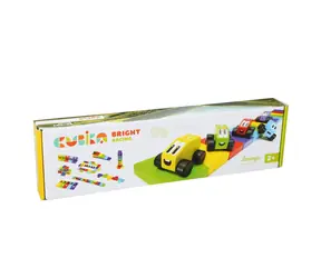 CUBIKA 14859 Wesołe Wyścigi - drewniany zestaw konstrukcyjny / 30 elementów / od 2 lat