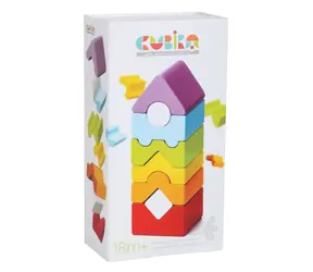 CUBIKA 15009 Wieża XII - układanka drewniana / 8 elementów / od 18 miesięcy