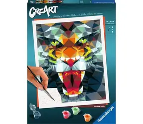 Ravensburger 235148 CreArt Polygon Tiger / wiek od: 12 lat / wersja: FI/DA/SV/IS/NO/CS/SK/EN
