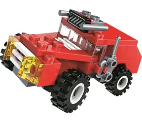 Wóz strażacki QMAN Water Cannon 1805-8 z czujnikiem pożaru / Zestaw konstrukcyjny / 35 elementów / od 6 lat