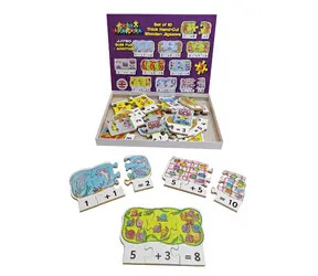 Just Jigsaws 790 Dodawanie - drewniana układanka 30 elementów / od 3 lat